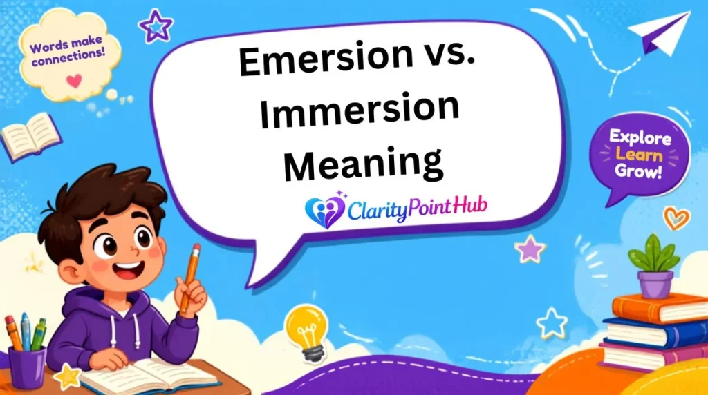 Emersion vs. Immersion Meaning
