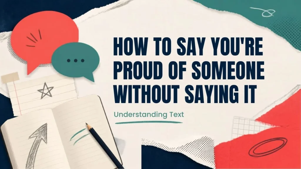 How to Say You're Proud of Someone Without Saying It