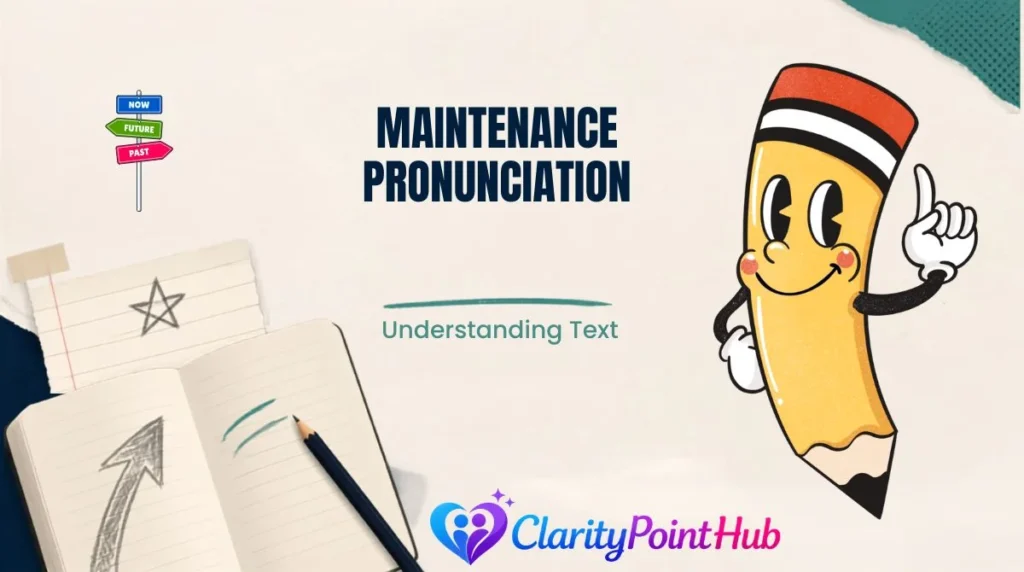 Maintenance Pronunciation