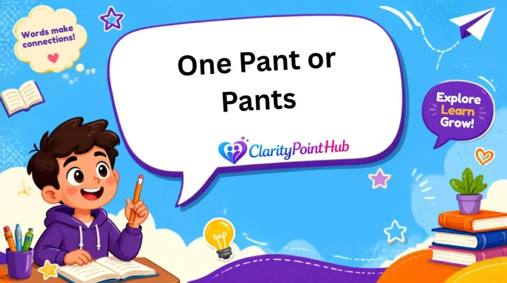 One Pant or Pants