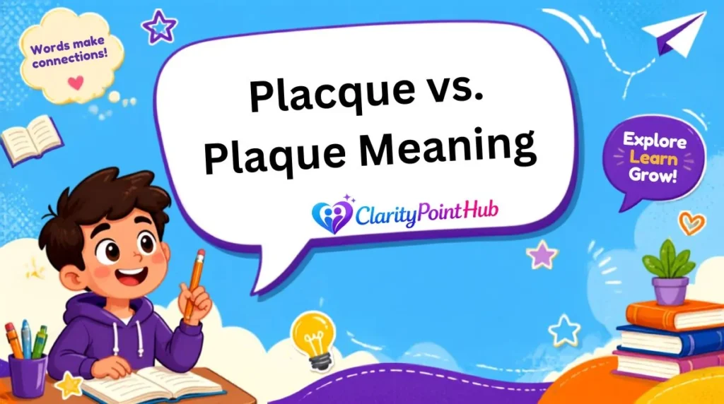 Placque vs. Plaque Meaning