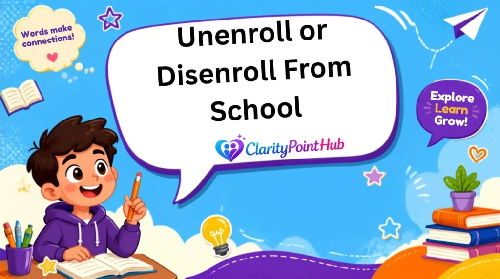 Unenroll or Disenroll From School