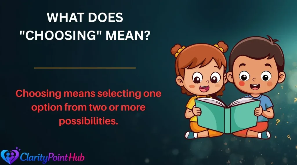 What Does "Choosing" Mean?
