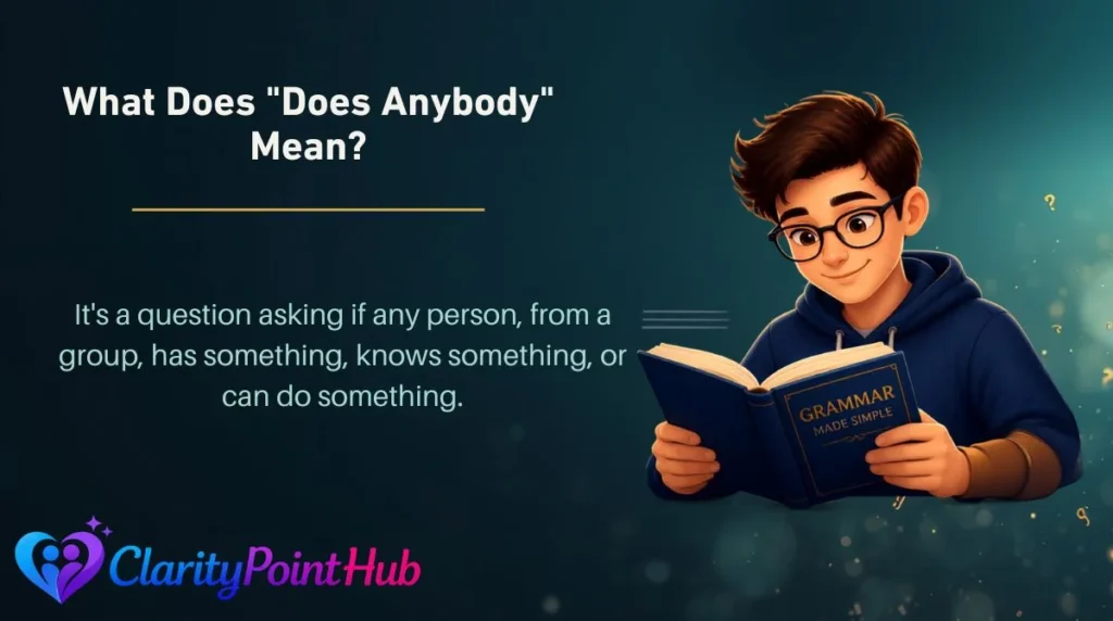 What Does "Does Anybody" Mean?
