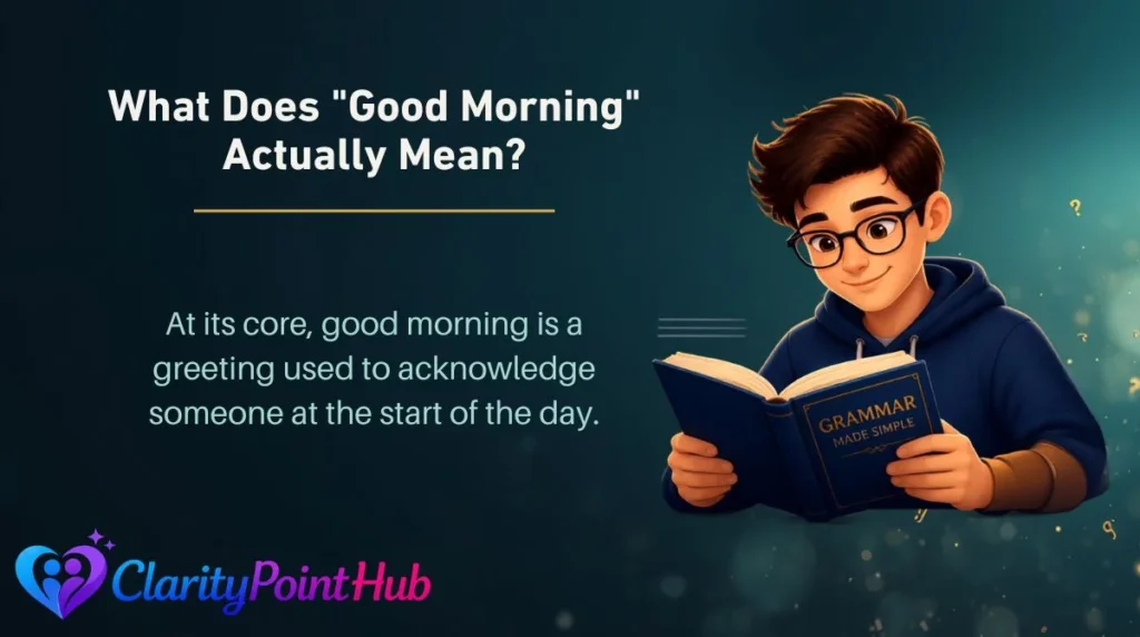 What Does "Good Morning" Actually Mean?