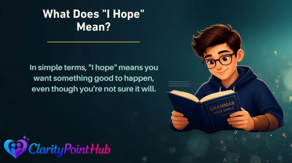 What Does "I Hope" Mean?