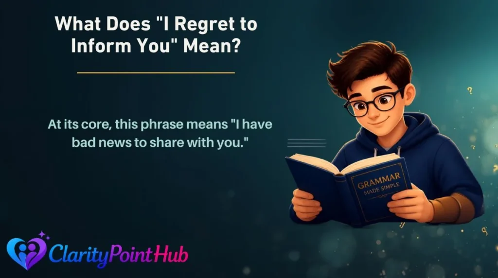 What Does "I Regret to Inform You" Mean?