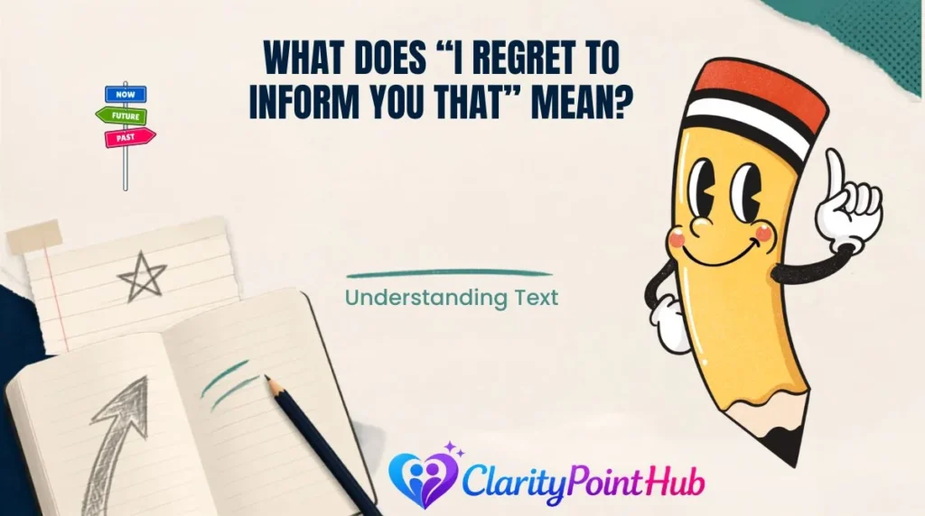 What Does “I Regret to Inform You That” Mean?