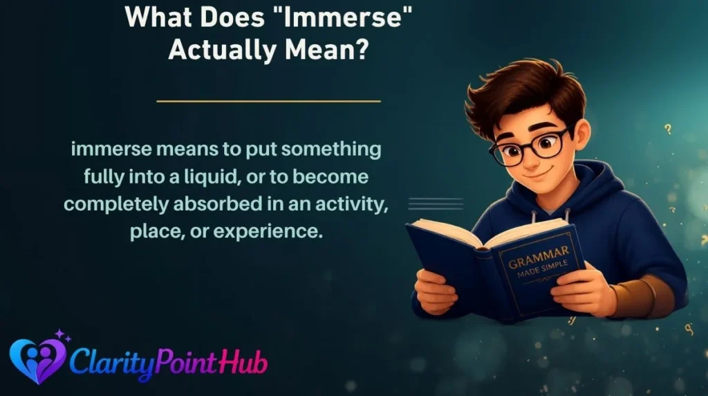 What Does "Immerse" Actually Mean?
