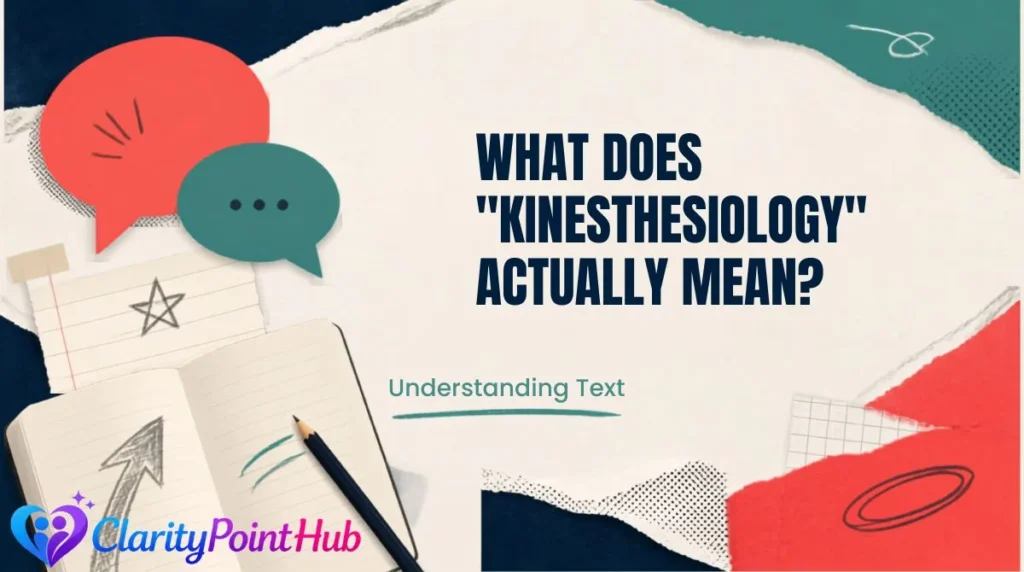 What Does "Kinesthesiology" Actually Mean?