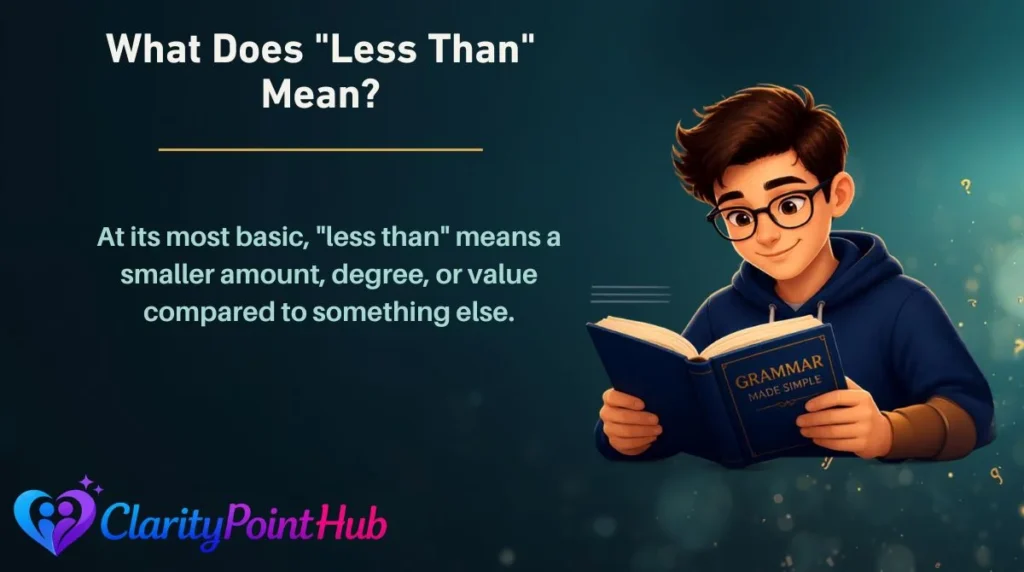 What Does "Less Than" Mean?