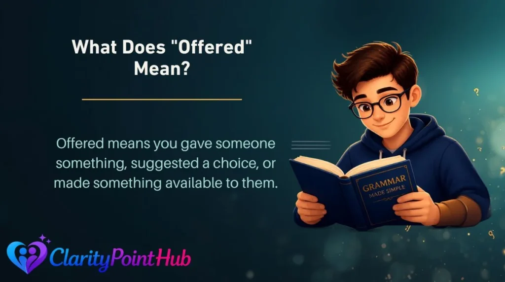 What Does "Offered" Mean?