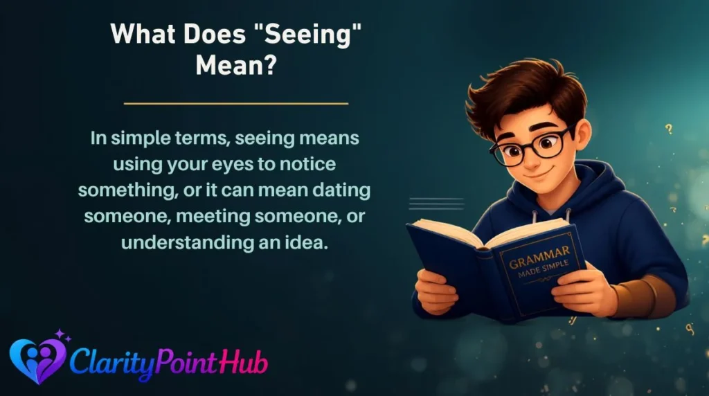 What Does "Seeing" Mean?