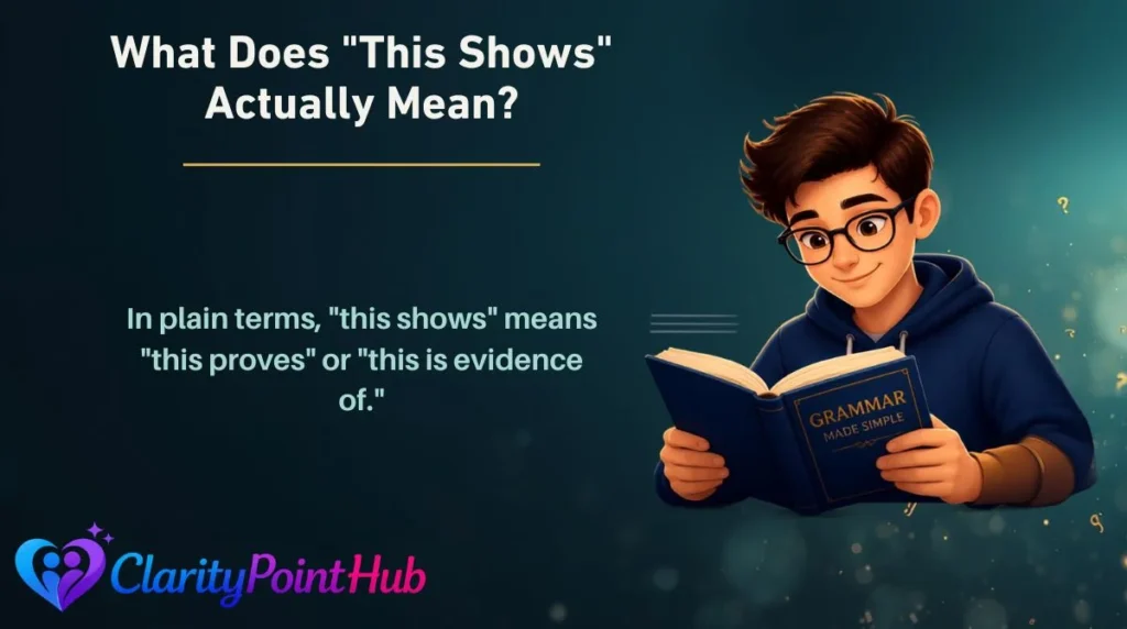What Does "This Shows" Actually Mean?