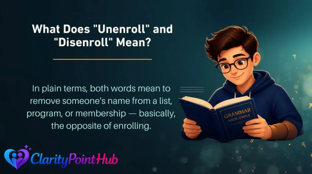 What Does "Unenroll" and "Disenroll" Mean?