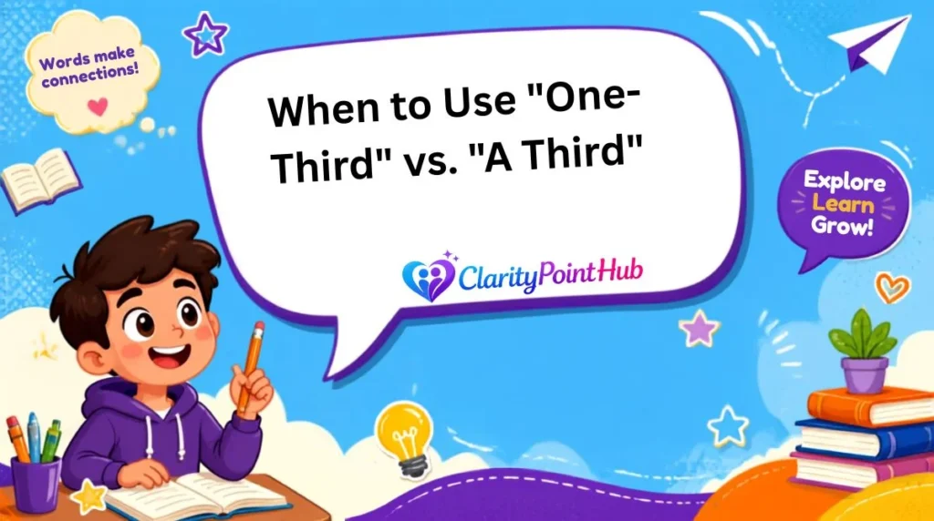 When to Use "One-Third" vs. "A Third"
