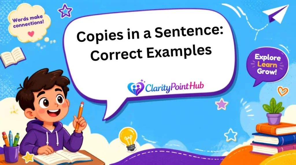 Copies in a Sentence: Correct Examples