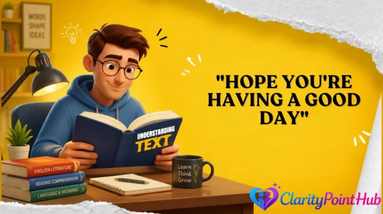 "Hope You're Having a Good Day"