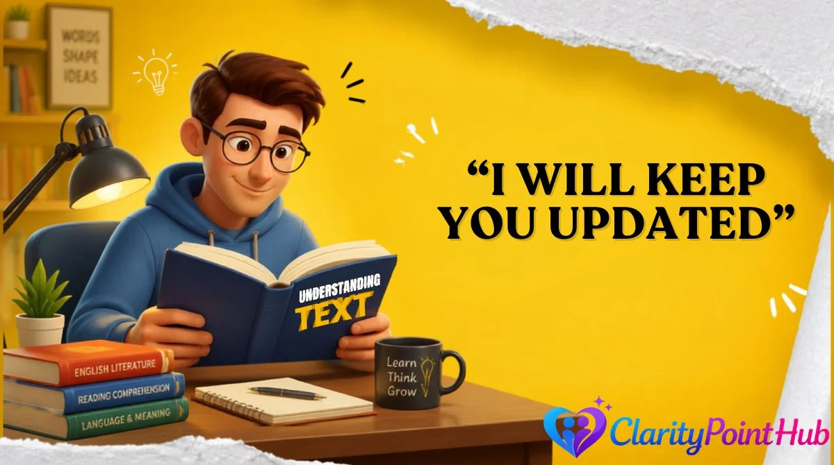 “I Will Keep You Updated”