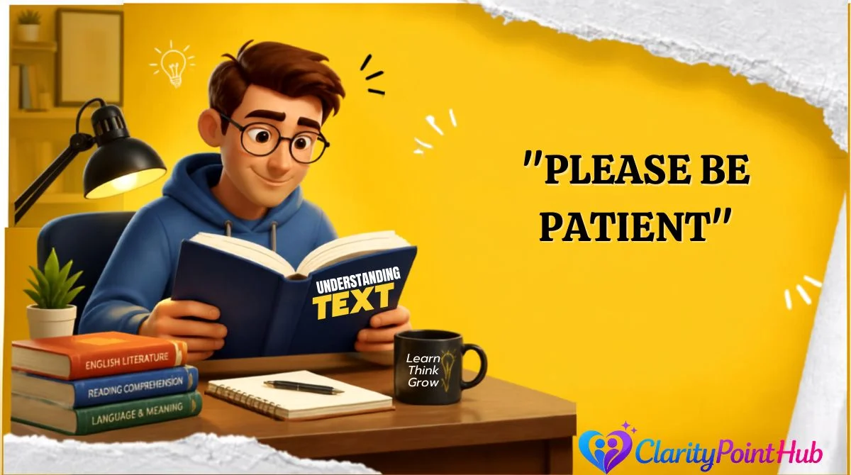 "Please Be Patient"