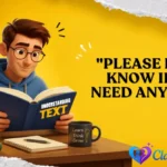 "Please Let Me Know If You Need Anything"