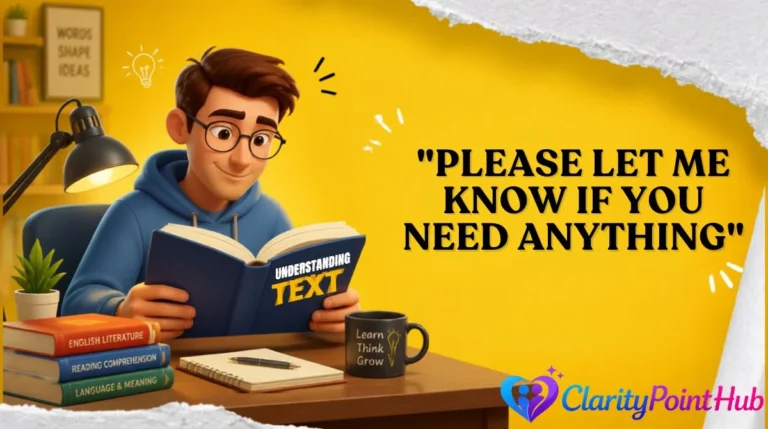 "Please Let Me Know If You Need Anything"