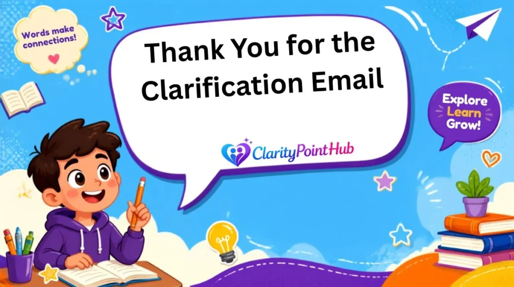 Thank You for the Clarification Email