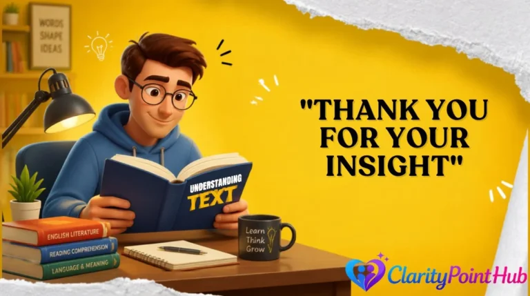 "Thank You for Your Insight"