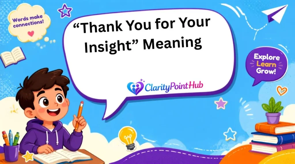 “Thank You for Your Insight” Meaning
