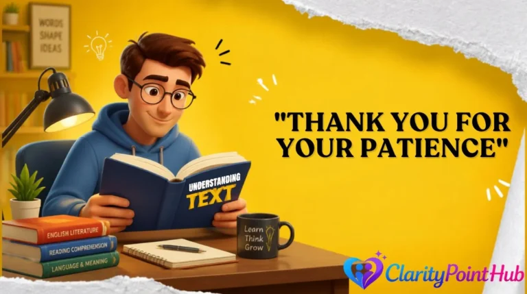 "Thank You for Your Patience"