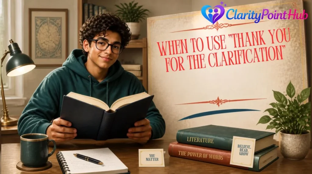 When to Use "Thank You for the Clarification"